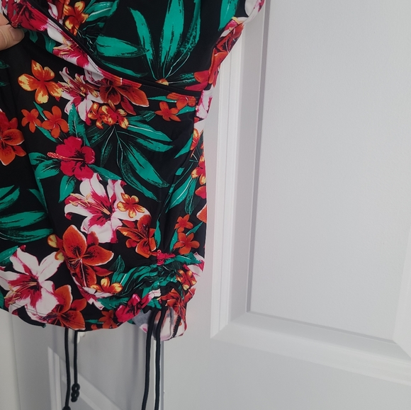 Additionelle Plus Hibiscus Floral Tankini Top - Picture 3 of 5